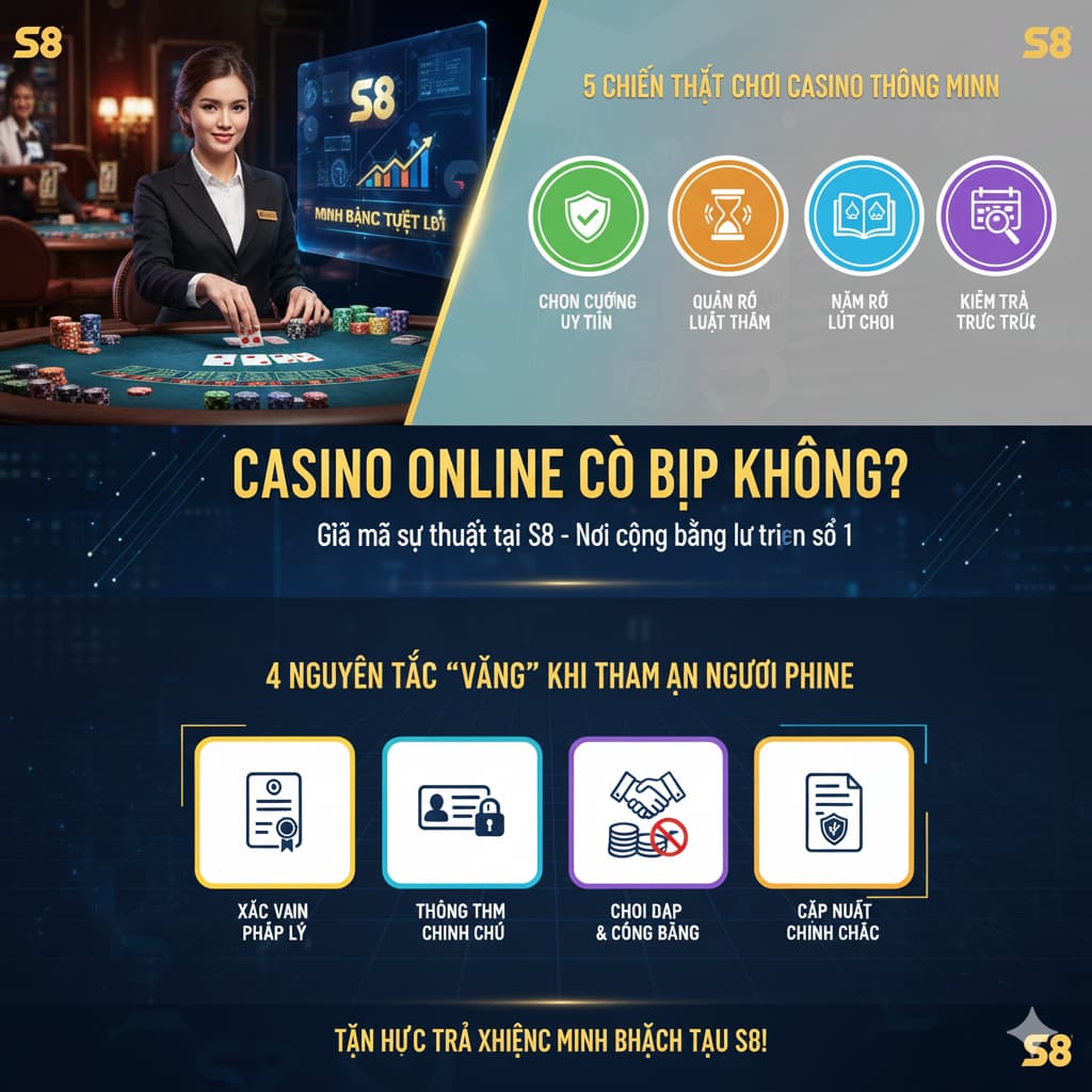 Casino Online Có Bịp Không? Sự Thật Về Tính Minh Bạch Tại S8 1 Casino online có bịp không thumb